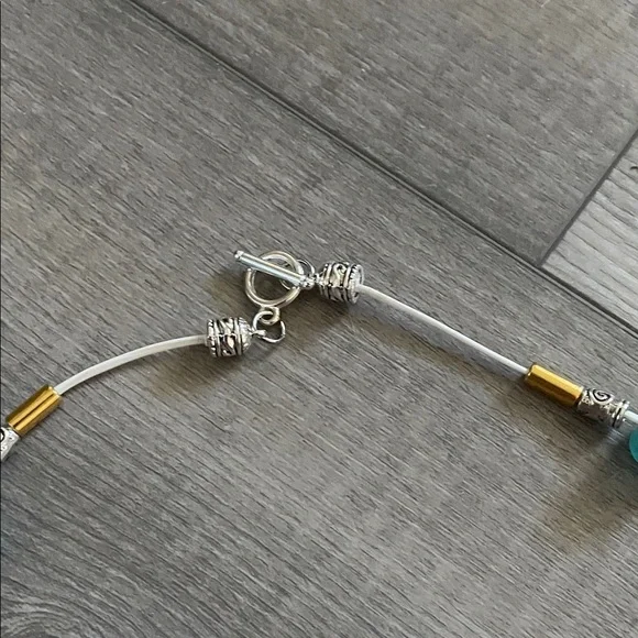 Artisan Starfish Necklace with Sea Glass and Amber Beads - Picture 5 of 10